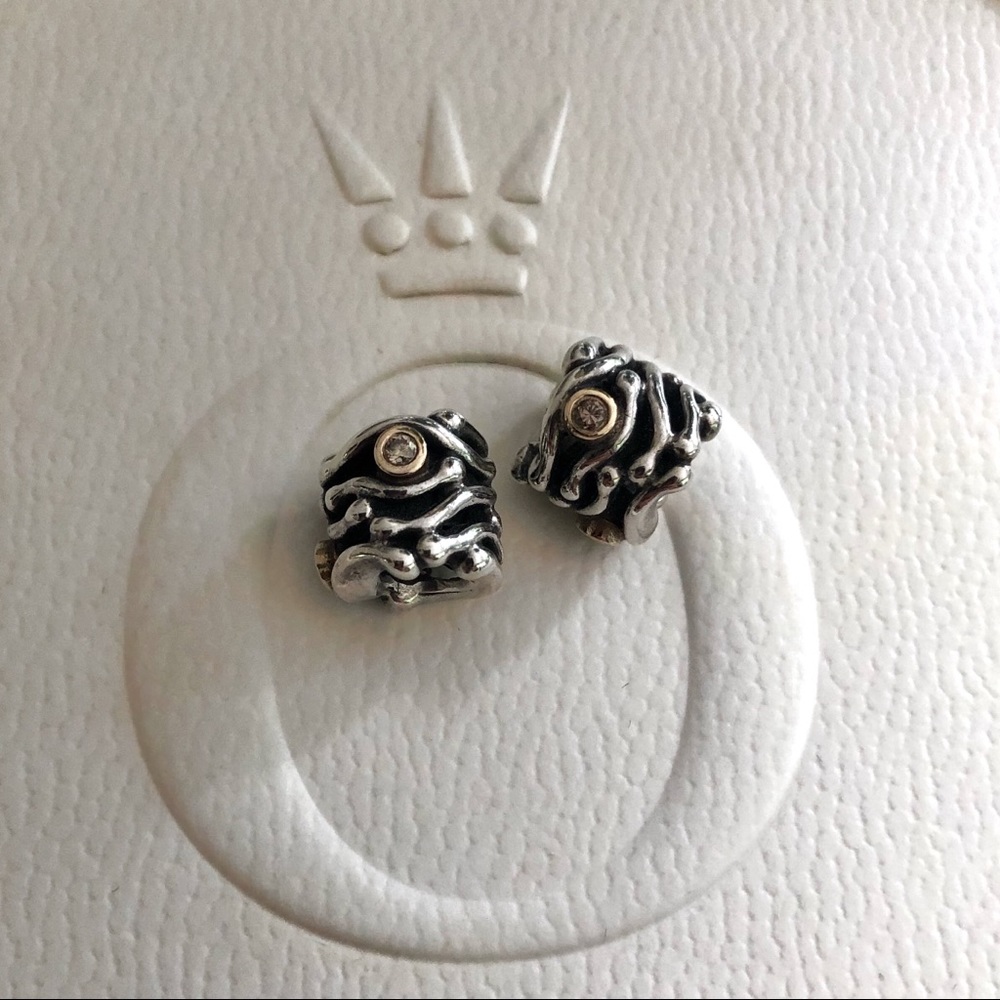 Pandora rare retired charms dancing cognac Diamond